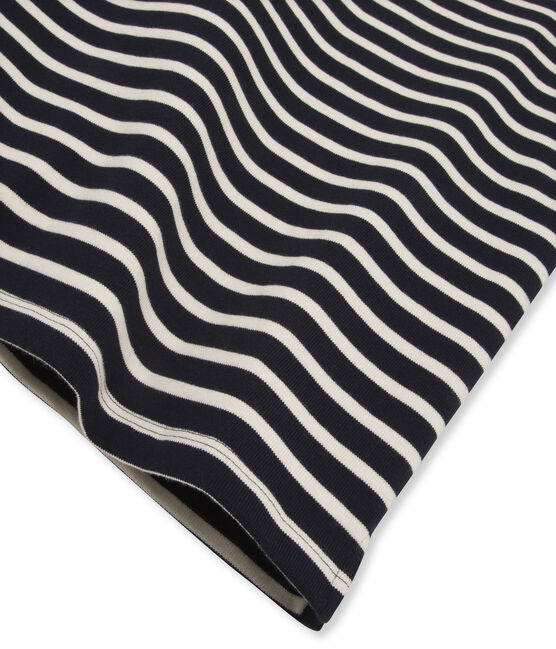 iconic men's breton top SMOKING blue/COQUILLE beige