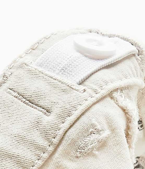 Baby boy's gabardine pants Feta white