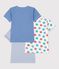 Pack of children's short-sleeved star-print cotton T-shirts multicolor