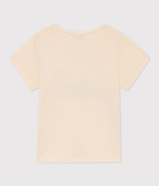 Girls' Printed Cotton T-Shirt AVALANCHE white/MULTICO