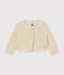Baby girl's shiny bolero MARSHMALLOW white/DORE yellow