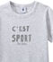 Boy's two-fabric shortie pyjamas POUSSIERE grey/LAIT white