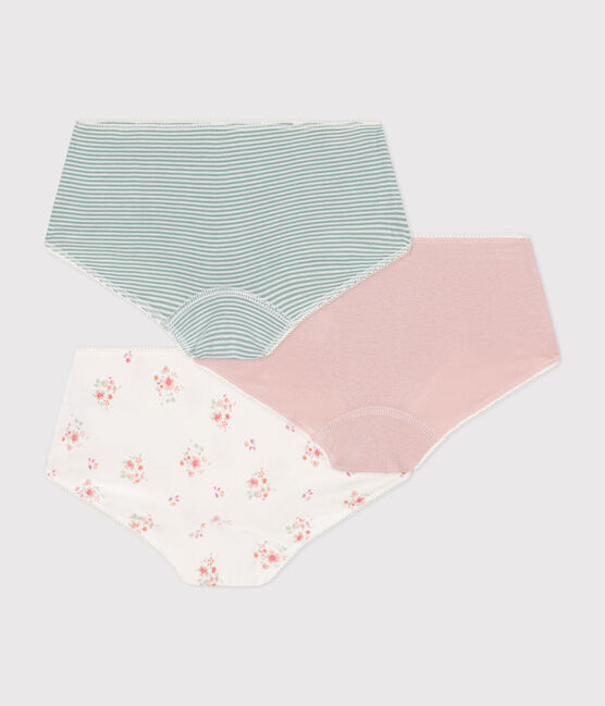 Children's cotton floral-patterned shorties - 3-pack variante 1