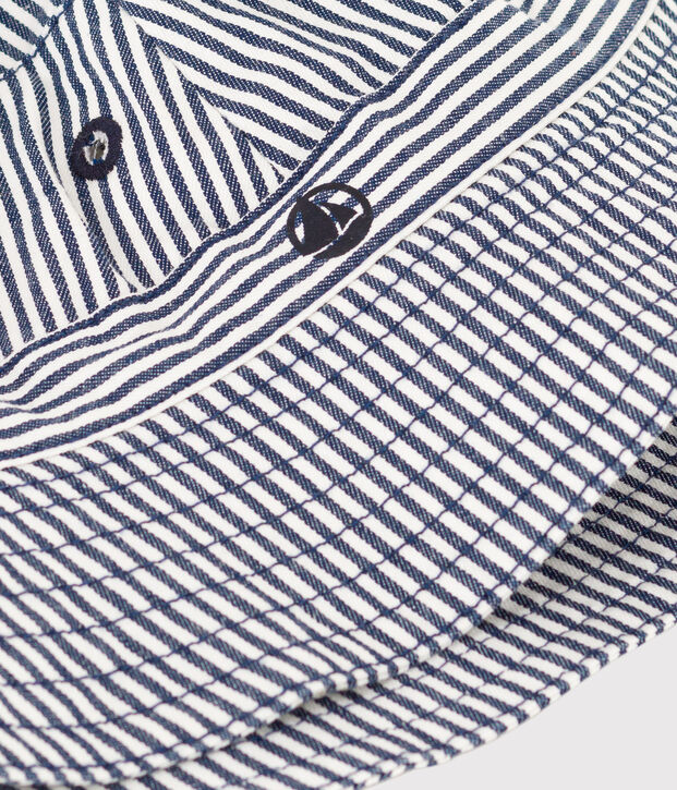 Boys' Stripy Sun Hat blue/white