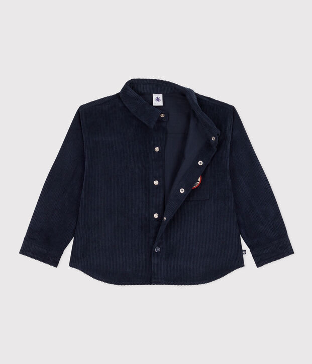 Boys' chunky-rib corduroy overshirt SMOKING