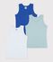 Pack of children's plain cotton tank tops multicolor