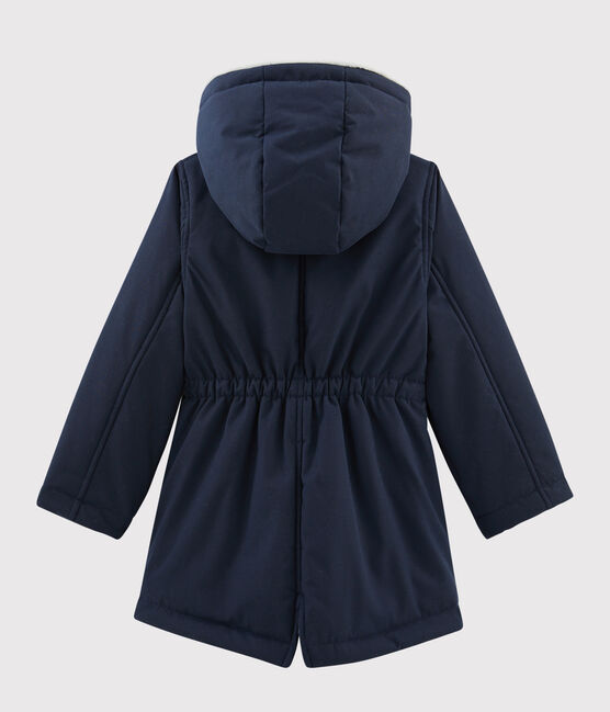 Girls' Coated Cotton Parka SMOKING blue
