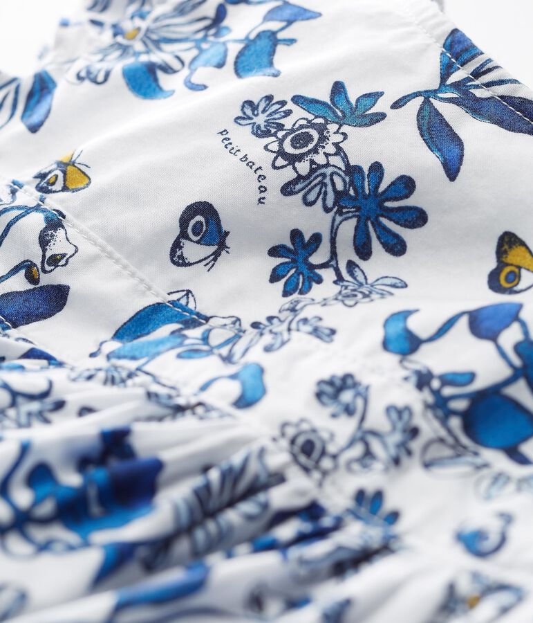 Baby girls' printed dress white/multicolor