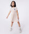 Children's short-sleeved stripy cotton dress with a heart badge AVALANCHE white/MULTICO