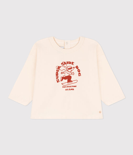Babies' Long-Sleeved Jersey T-Shirt AVALANCHE /HARISSA