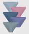 Pack of women's plain cotton pants multicolor