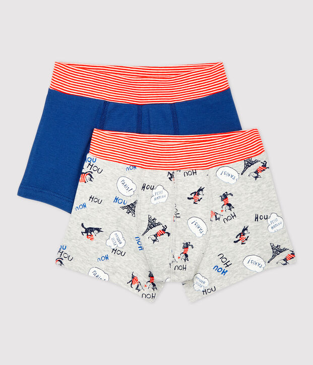 Boys' Paris Print Organic Cotton Boxer Shorts - 2-Pack multicolor