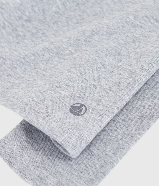Women's Iconic long-sleeved cotton cocotte stitch T-shirt FUMEE CHINE grey