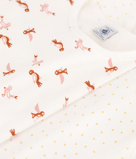 Girls' Heart Patterned Cotton Pyjamas - 2-Pack variante 1