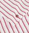 Women's short-sleeved stripy cotton T-shirt white/red