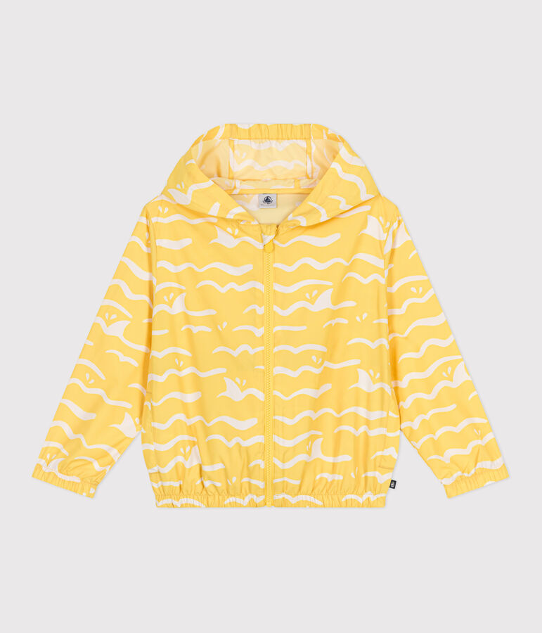 Children's Ultra-lightweight Windbreaker ORGE yellow/MARSHMALLOW white
