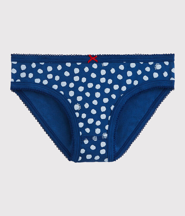 Girls' Cotton Knickers blue/white