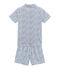 Boys' short Pyjamas MARSHMALLOW white/MAJOR blue