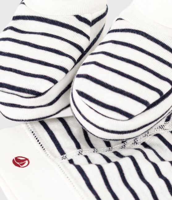 Babies' Breton Bonnet and Bootees Set variante 1