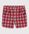 Girls' knit shorts TERKUIT red/MULTICO white