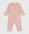 Babies' Footless Floral Cotton Pyjamas SALINE pink/MULTICO white
