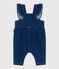 Babies' dungarees with ruffles and long legs, made in denim with elastane DENIM MOYEN blue