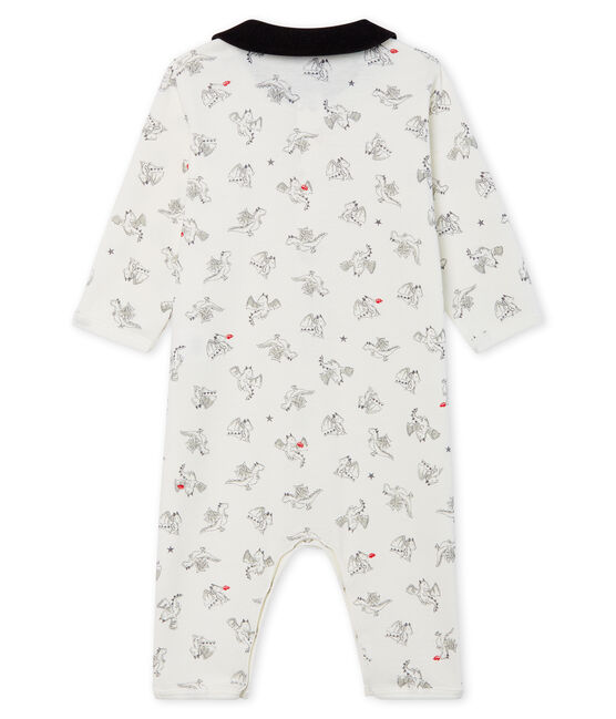 Baby Boys' Footless Ribbed Sleepsuit MARSHMALLOW white/MULTICO CN