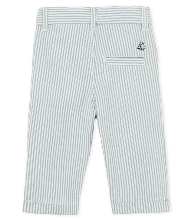 Baby boys' striped trousers blue/white