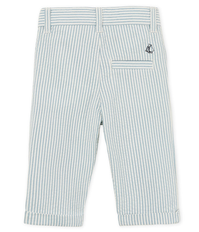 Baby boys' striped trousers blue/white