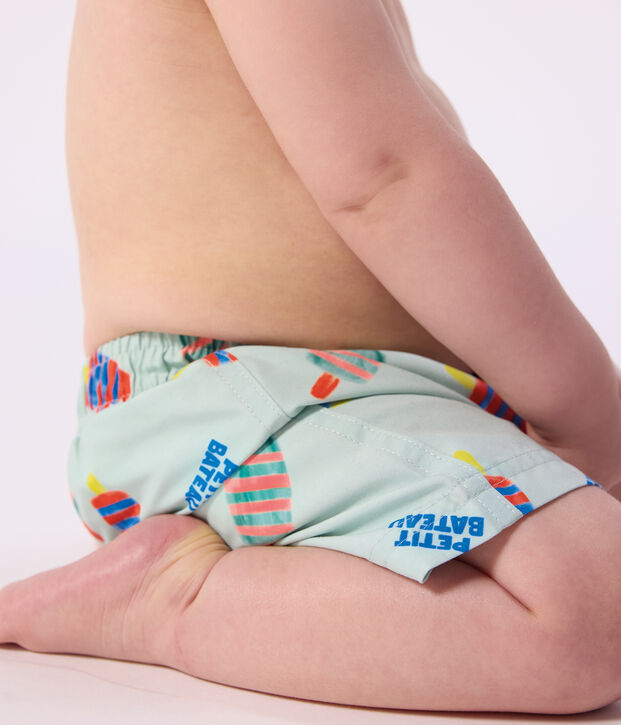 Babies' ice-cream print swim shorts blue/multicolor