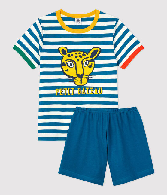 Boys' Cotton Short Pyjamas MALLARD /MARSHMALLOW