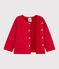 Baby girl's fleecy cardigan TERKUIT red