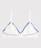 Girls' Mini Hearts Padded Bra MARSHMALLOW white/MEDIEVAL blue