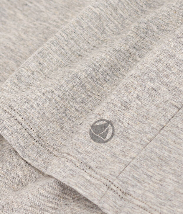 Women's Straight Round-Neck Cotton T-Shirt grey