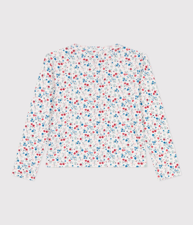 Children's floral cotton cardigan white/multicolor