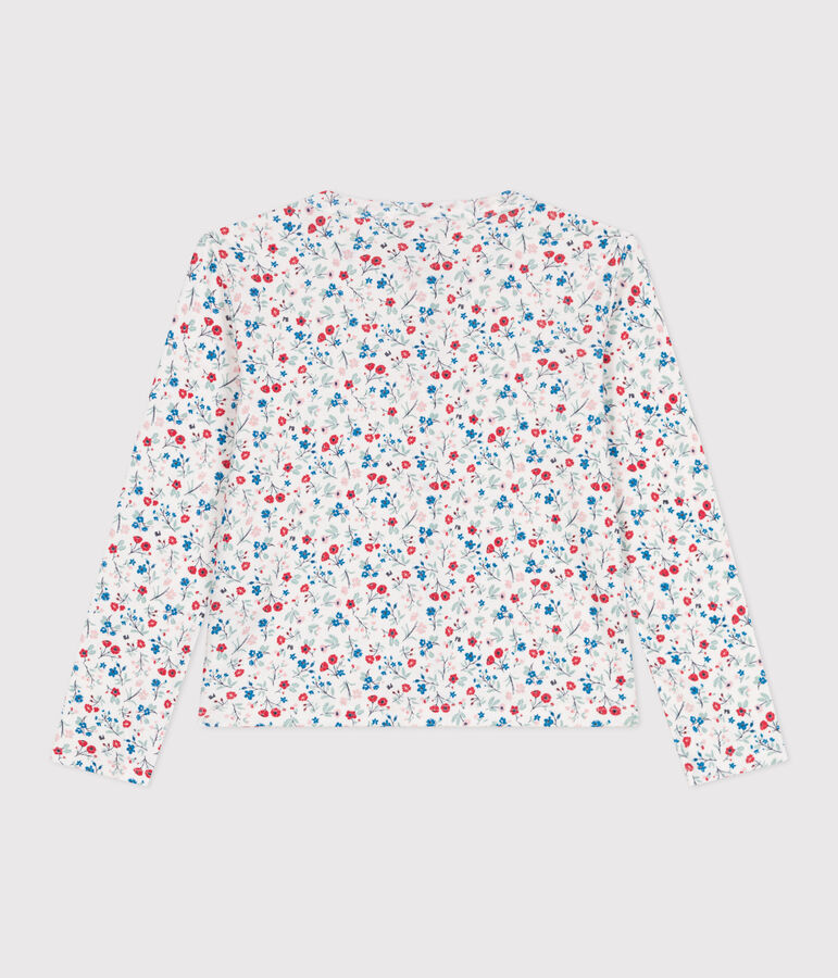 Children's floral cotton cardigan white/multicolor