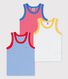 Boys' Pinstriped Organic Cotton Vests - 3-Pack