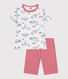 Children's midi-length Paris print cotton short pyjamas
