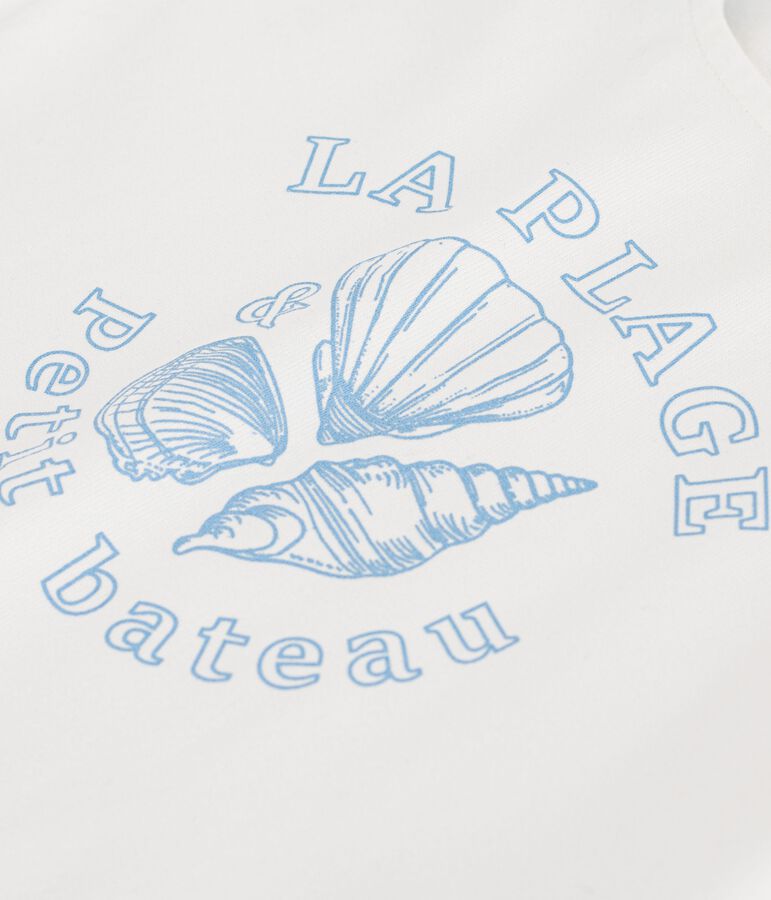 Children's short-sleeved cotton T-shirt white