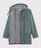 Iconic Recycled Fabric and Organic Cotton Raincoat THUYA green
