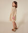 Little girls' long-sleeved tube knit dress AVALANCHE white/MULTICO