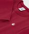 Children's long-sleeved plain cotton T-shirt AMARANTE