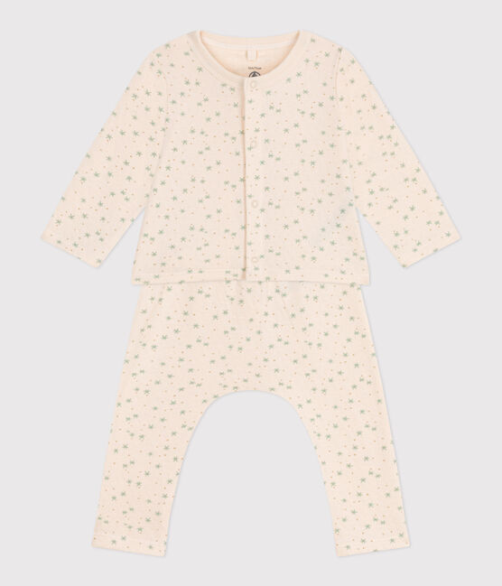 Babies' two-piece cotton outfit AVALANCHE white/MULTICO