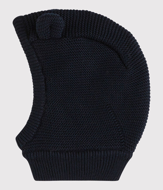 Baby's unisex plain balaclava SMOKING blue