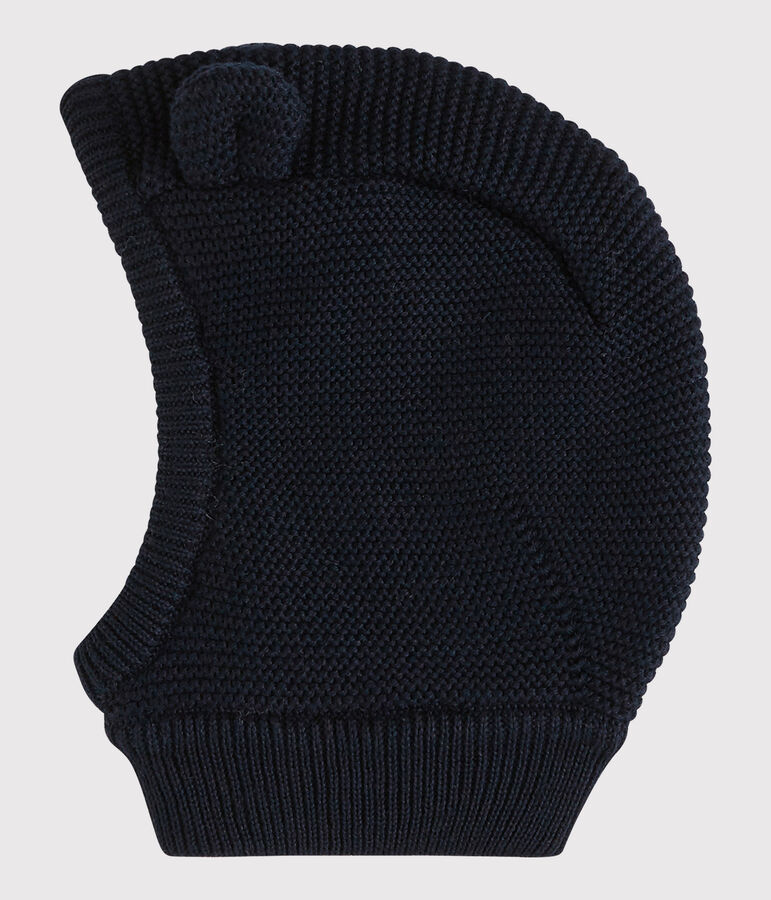 Baby's unisex plain balaclava blue