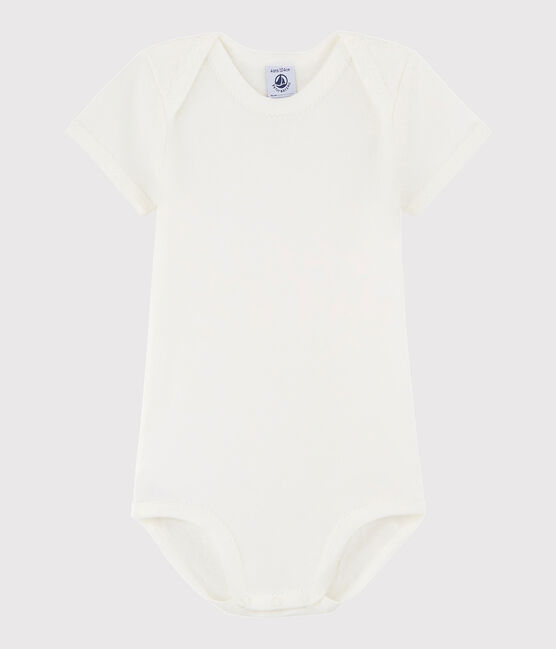 Baby Girls' Short-Sleeved Bodysuit Lait white