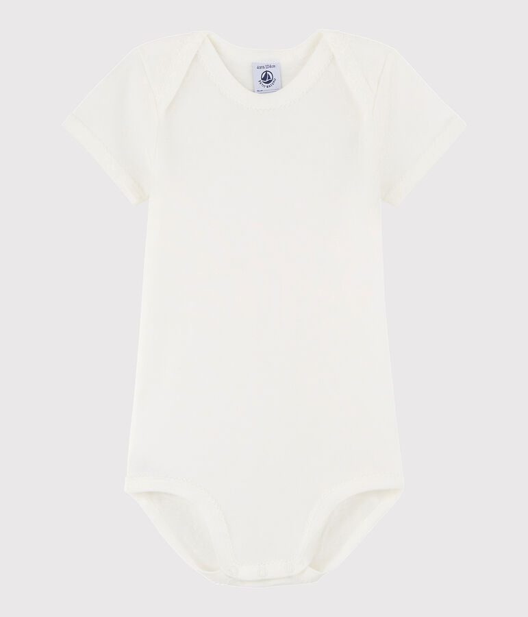 Baby Girls' Short-Sleeved Bodysuit Lait white