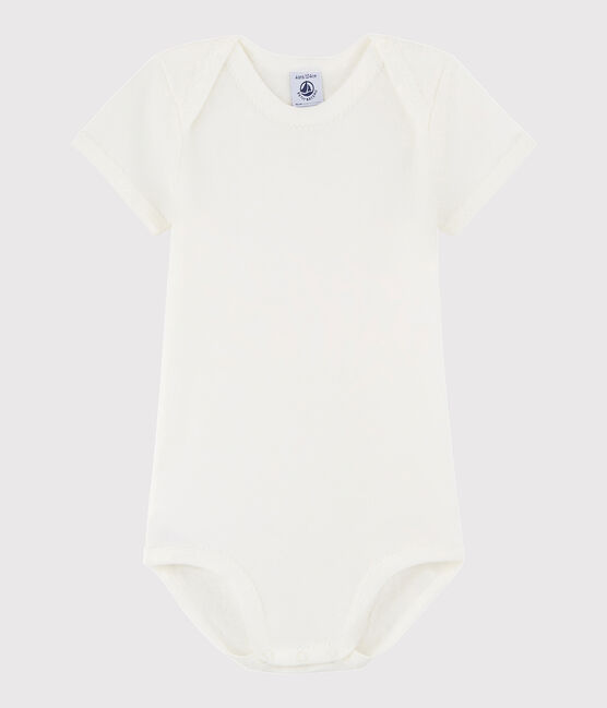 Baby Girls' Short-Sleeved Bodysuit Lait white