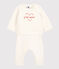 Babies' Wool/Cotton Knit Clothing - 2-Piece Set MARSHMALLOW white