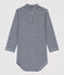 Babies' Cotton Bodysuit SMOKING blue/MARSHMALLOW white